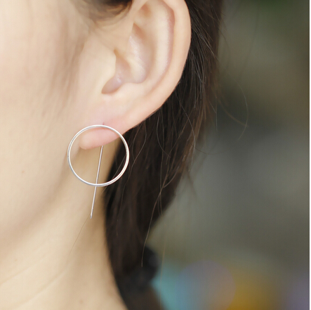 Punk Style Cool Metal Round Studs Earrings