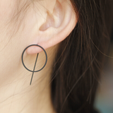 Punk Style Cool Metal Round Studs Earrings Offer