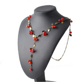 Red Cherries Beads Necklace Offer