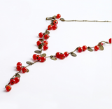 Red Cherries Beads Necklace Offer