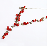 Red Cherries Beads Necklace