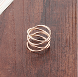 Classical Rose Gold Plated Cocktail Rings for Women