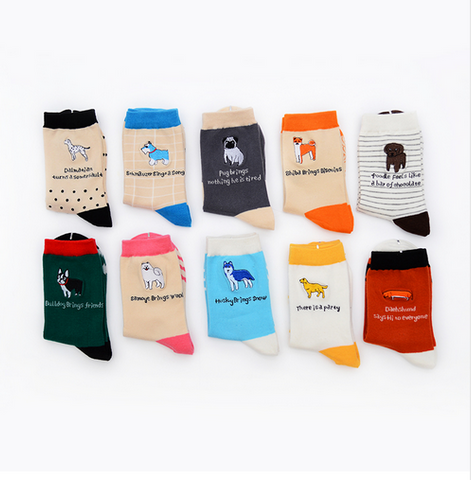 Unisex Creative Dog Lovers Cotton Socks