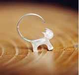 925 Sterling Silver Cute Cat Earrings For Women