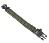 5 in 1 Outdoor Survival Gear Escape Paracord Bracelet Flint / Whistle / Compass / Scraper Offer