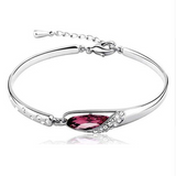Rhinestone Elegant Angel Tear Bud Crystal Bracelet Offer