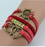Unisex Jewelry Leather Double Infinite Multi-Layer Bracelets Offer