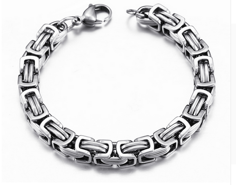 Byzantine Chain Link Stainless Steel Bracelet