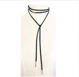 Fashion Jewelry Black Velvet Leather Bow Choker