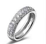 White Gold Plated Party Ring with Austrian Crystal