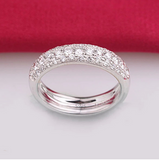 White Gold Plated Party Ring with Austrian Crystal Offer