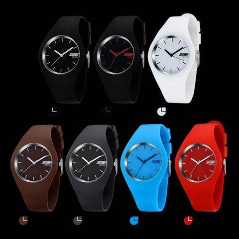 Waterproof Men/ Women Sports Watch with New Silicone Bracelet Wrist Watch