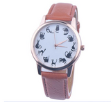 Women's Lovely Cat Leather Sport Quartz Wrist Watches