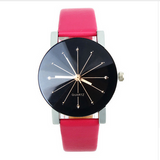 Women's Leather Strap Quartz Watch