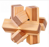 3D Wooden Interlocking Burr Puzzles Game For Kids and Adults Offer