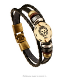 Fashion Bronze Alloy Buckles 12 Zodiac Signs Bracelet Offer