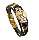 Fashion Bronze Alloy Buckles 12 Zodiac Signs Bracelet Offer