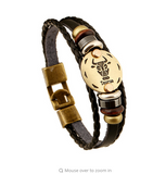 Fashion Bronze Alloy Buckles 12 Zodiac Signs Bracelet Offer