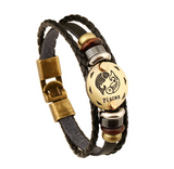 Fashion Bronze Alloy Buckles 12 Zodiac Signs Bracelet