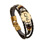 Fashion Bronze Alloy Buckles 12 Zodiac Signs Bracelet