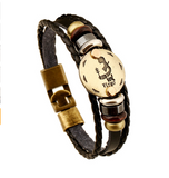 Fashion Bronze Alloy Buckles 12 Zodiac Signs Bracelet