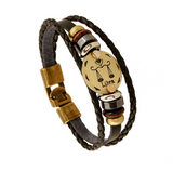 Fashion Bronze Alloy Buckles 12 Zodiac Signs Bracelet Offer