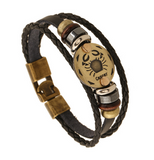 Fashion Bronze Alloy Buckles 12 Zodiac Signs Bracelet Offer